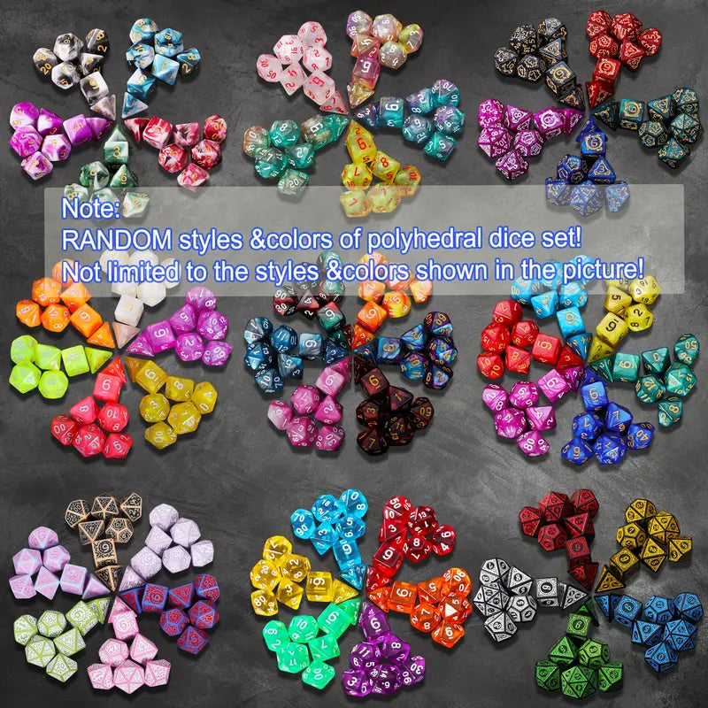 Random 72pcs/9 sets Box MYSTERY Fun DND Dice Advent Calandar