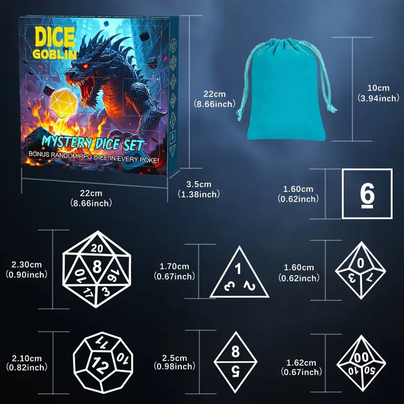 Random 72pcs/9 sets Box MYSTERY Fun DND Dice Advent Calandar
