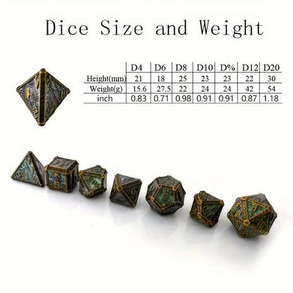 7pcs Wizard Series Metal Dice